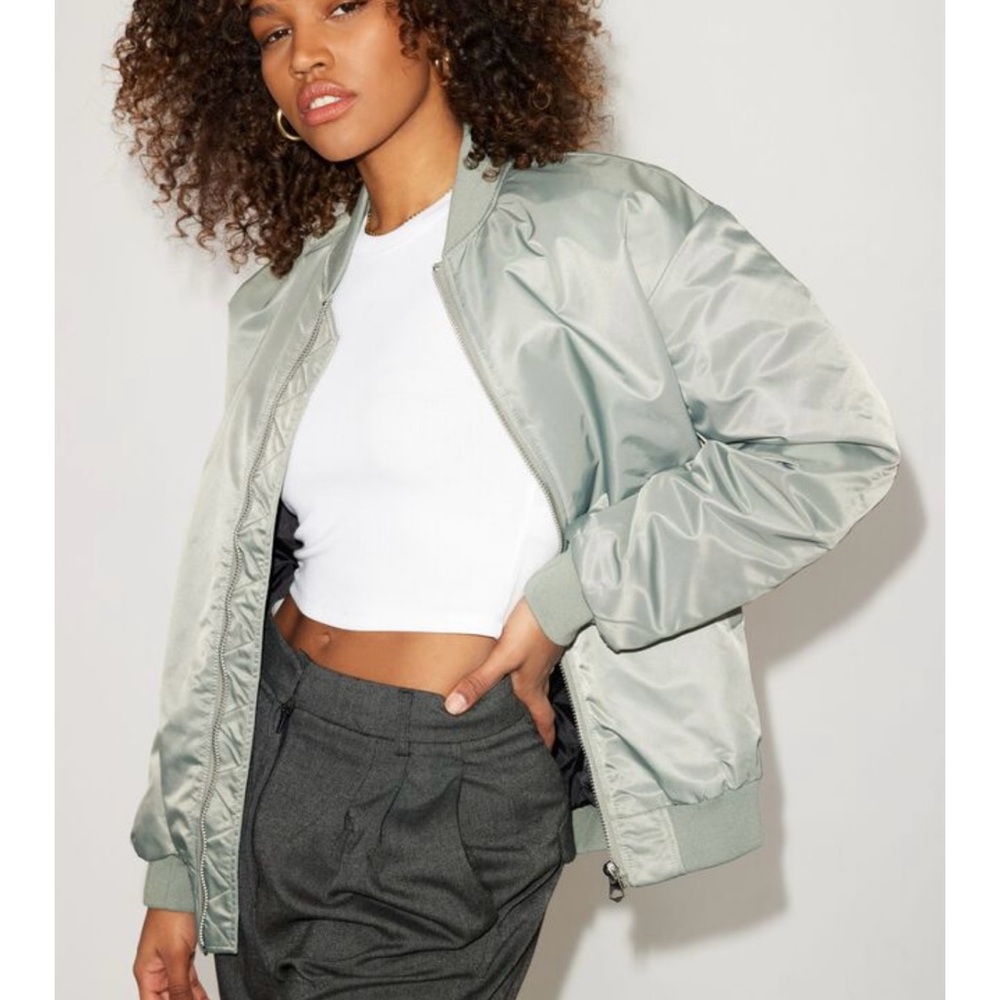 Dynamite Green Bomber Jacket in XS - Picture 4 of 4